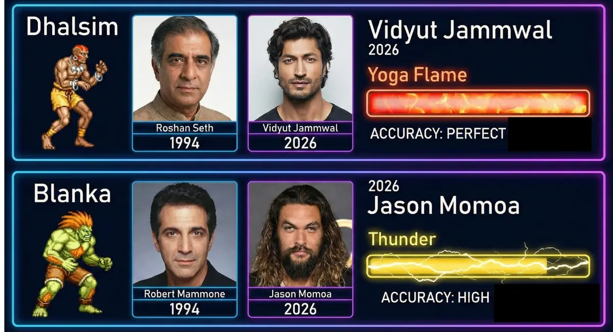 Street Fighter 1994 vs. 2026 A Visual Comparison Dhalsim and Blanka